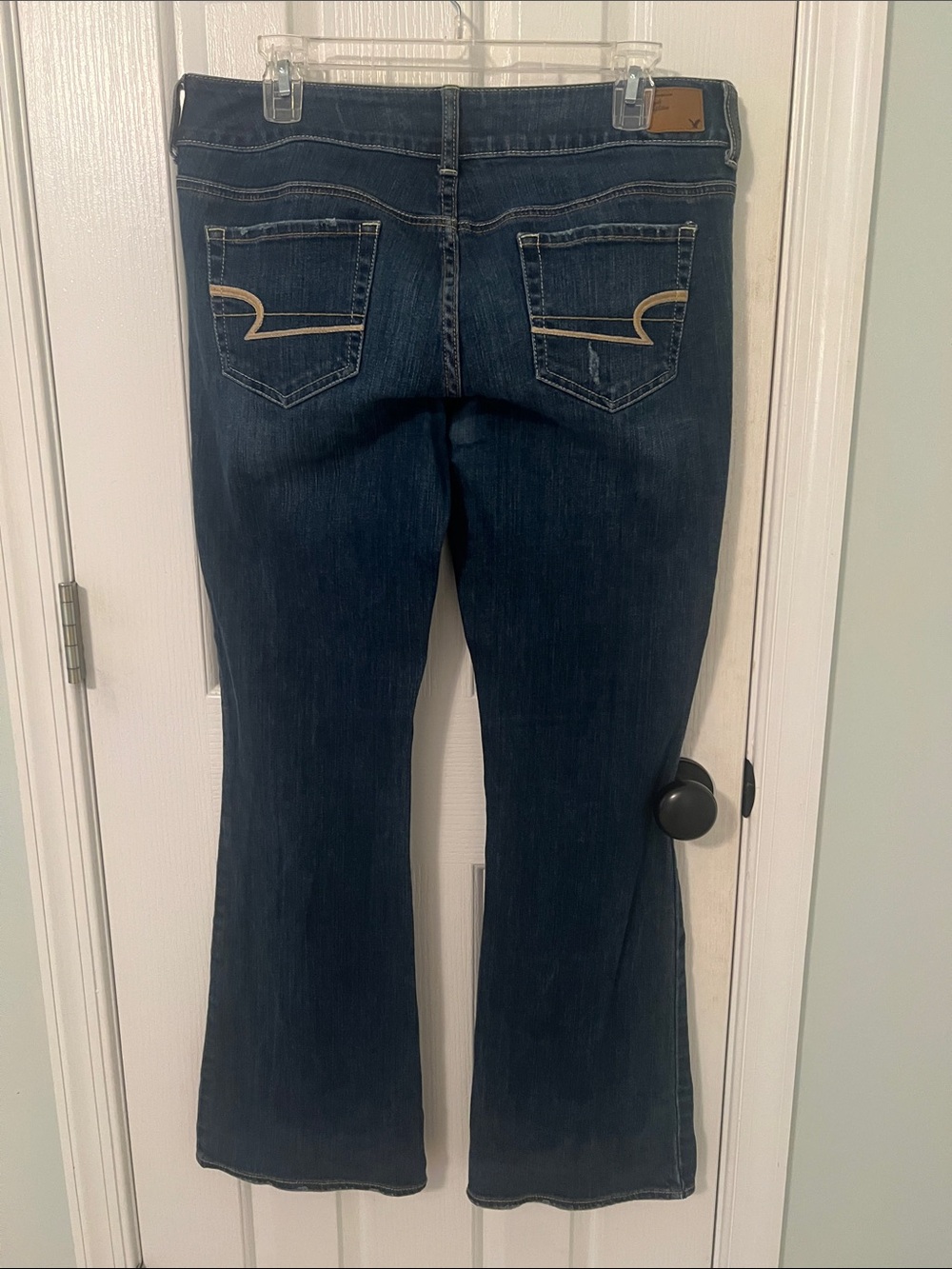 American Eagle Outfitters Dark Blue Flare Jeans - Picture 3 of 5